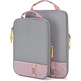 BAGSMART 6 Set Compression Packing Cubes - Lightweight Travel Essentials, Durable Luggage Organizer