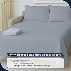 Cottington Lane Queen Sleeper Sofa Bed Sheet Set, 4