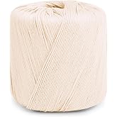 CAMAL Knitting Cotton Yarn, 1mm x 145 Yards, 8-Ply for Knitting, Crocheting Christmas Ornaments, Amigurumi, Doily, Shawls, Dresses, Hats (Beige)