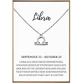 VIY Personal Card Libra gifts, Libra's birthday gifts, Libra necklace, Zodiac gift, Zodiac necklace
