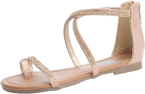 rose gold metallic sandals