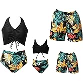 Ryuits Family Matching Swimwear, Women Bikini Set, Mother Daughter Swimsuits Father Son Trunks Bathing Suit
