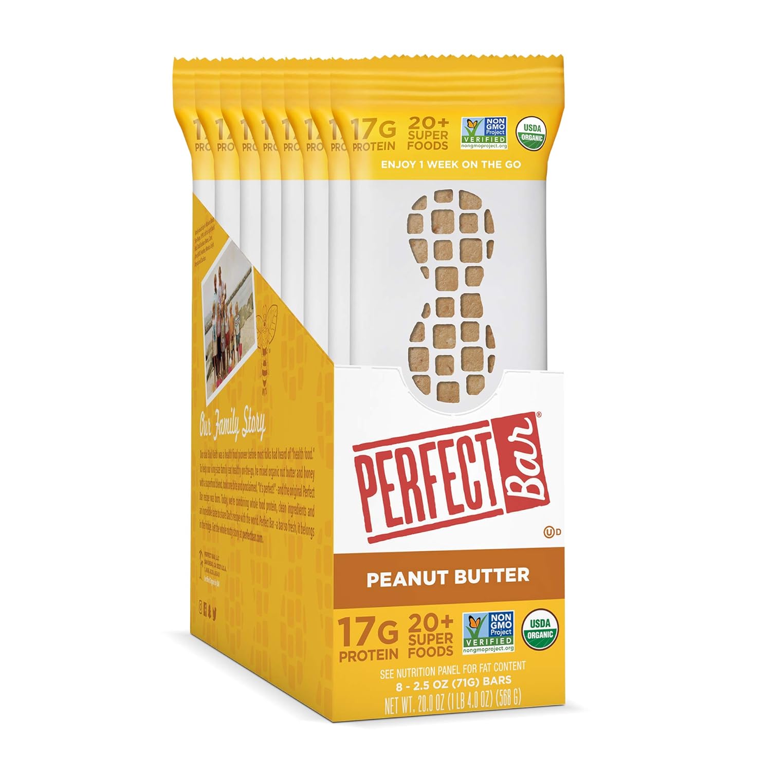 Perfect Bar Original Refrigerated Protein Bar, Peanut Butter, 2.5 Ounce