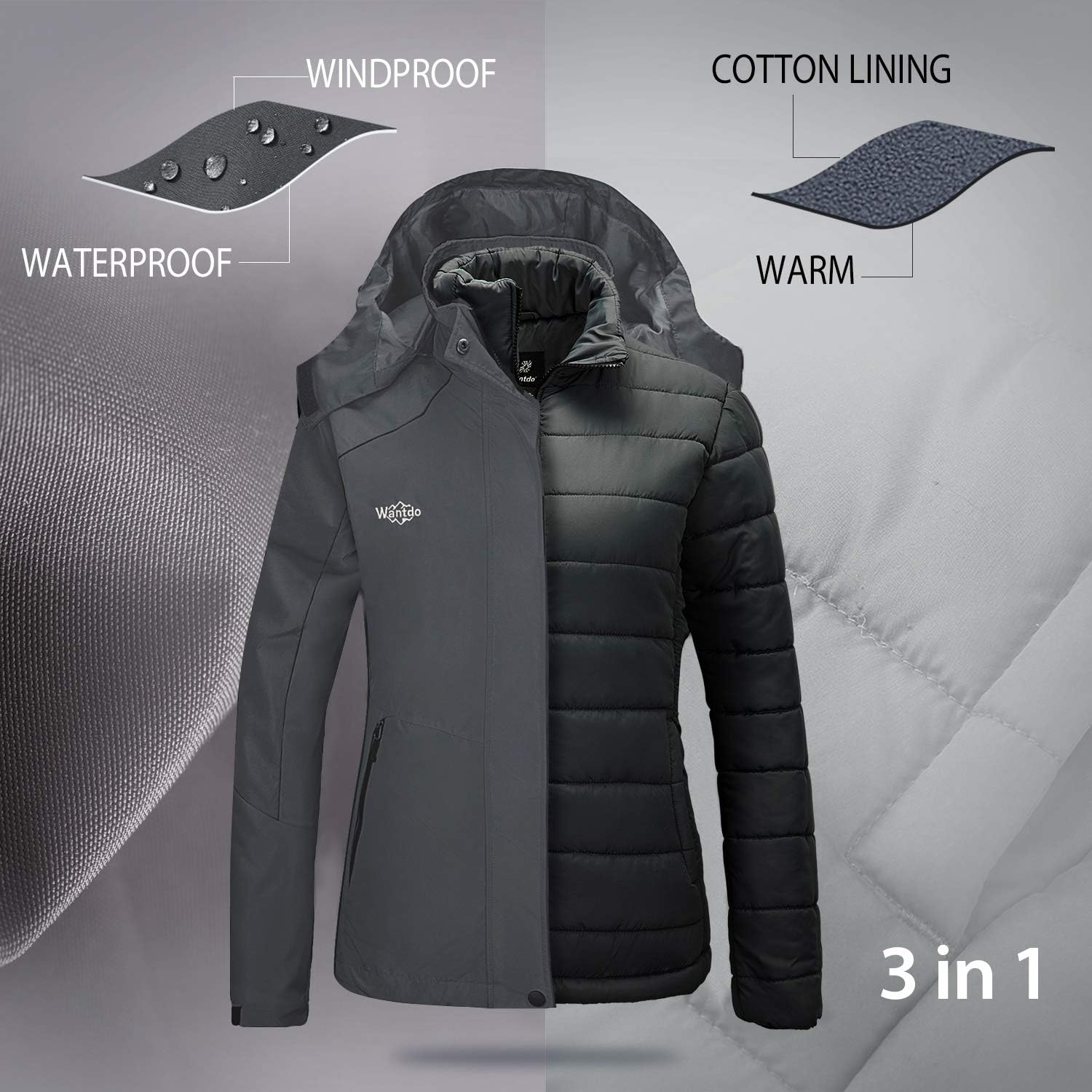 Wantdo Femme Doudoune Dexterieur Manteau Coupe A Capuche Veste De Voyage Ultra Legere Pliable Hiver Manteau Matelasse Coupe Ajustee Doudounes Sports Et Loisirs Zwembaddebeemd Nl