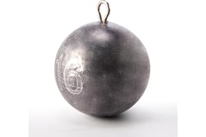 Dr.Fish Cannonball Sinkers Saltwater Lead Fishing Weights Round Ball Sinkers Trolling Downrigger Weights Bottom