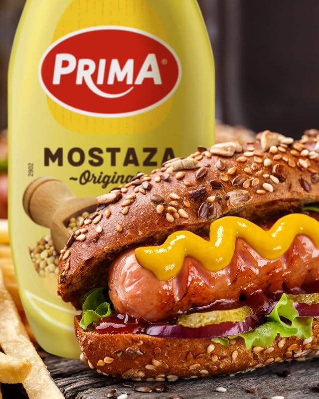 mostaza sabor intenso y único. Elaborada con semillas de mostaza. 12 bolsitas