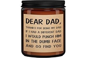 DONVON Fathers Day Dad Gifts from Daughter Son Kids, Personalized Father's Day Gifts, Funny Dad Gifts for Dad Birthday Gift for Dad Gift Ideas, Cool Gifts for Dad Who Wants Nothing, Scented Candles for Men