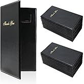 NORJIN 20Pack Guest Check Card Holder, Restaurant Check Presenters with Gold Thank You Imprint, Bill Book Restaurant Supplies