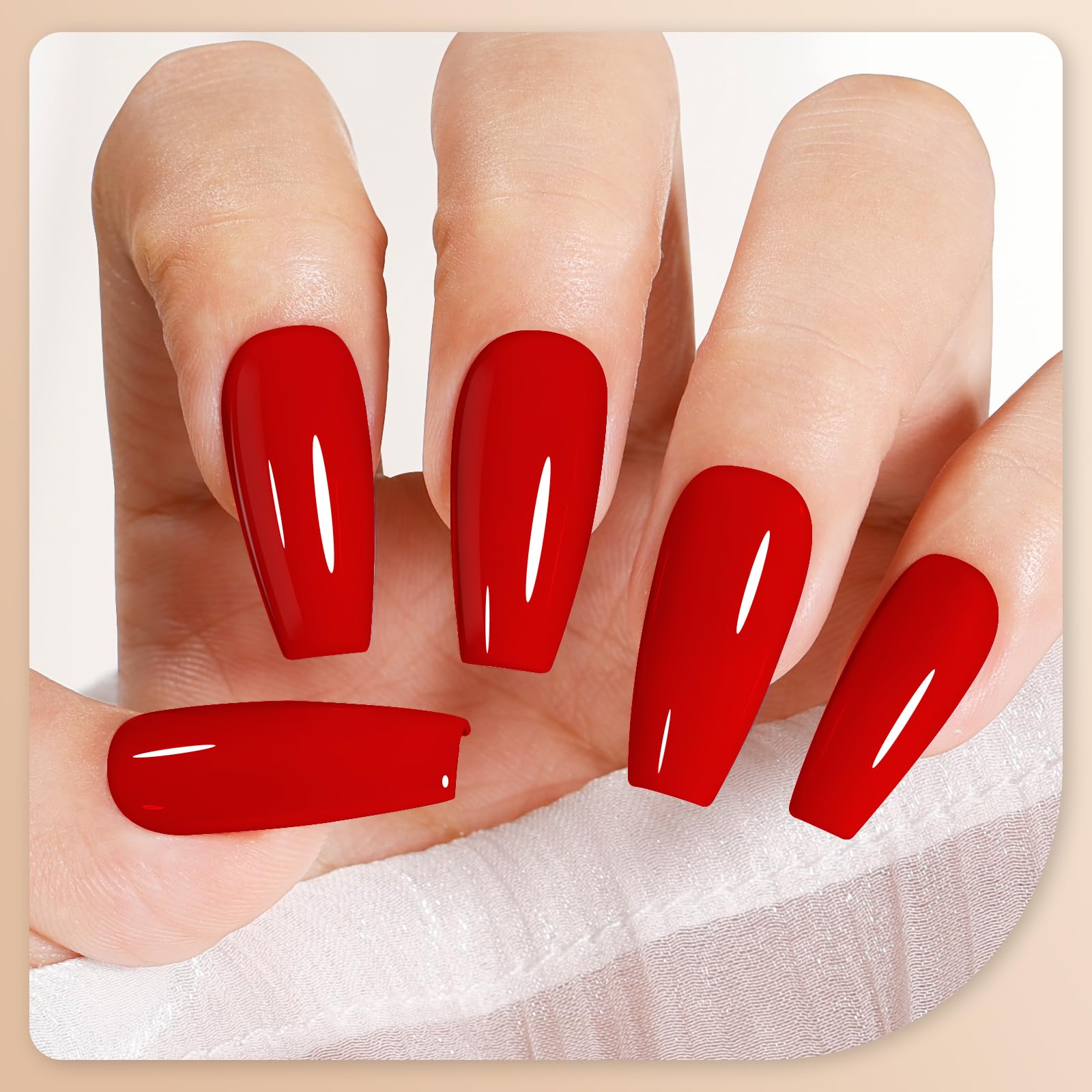 Gellen Gel Nail Polish Set, 0.33 Fl.Oz 6 Colors Fall Winter Red Brown Gel Polish Kit No Wipe Soak Off Glossy UV Gel for Nail Manicure DIY Art Salon Home - Image 2