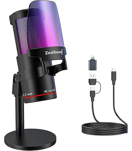 Mic Amazon.com: ZealSound Gaming USB Microphone k66 and d65k Furry