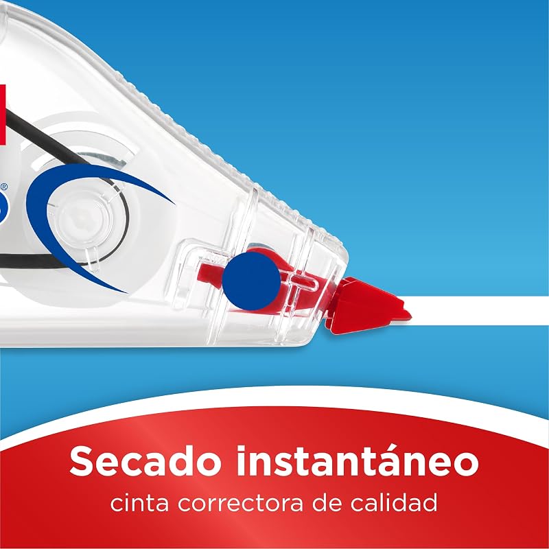 Mini Pocket Mouse Cinta Correctora - 6 m x 5 mm, caja de 10 Unidades, óptimo para oficinas, Multicolor