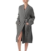 busy koala Soft Plush Hooded Robe, Cozy Warm Loungewear Bathrobe with Pockets for Women
