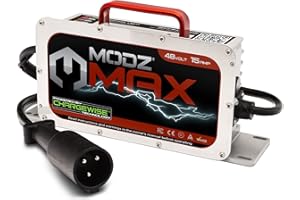 GOLF CART KING MODZ Max48 15 AMP Club Car Battery Charger for 48 Volt Golf Carts