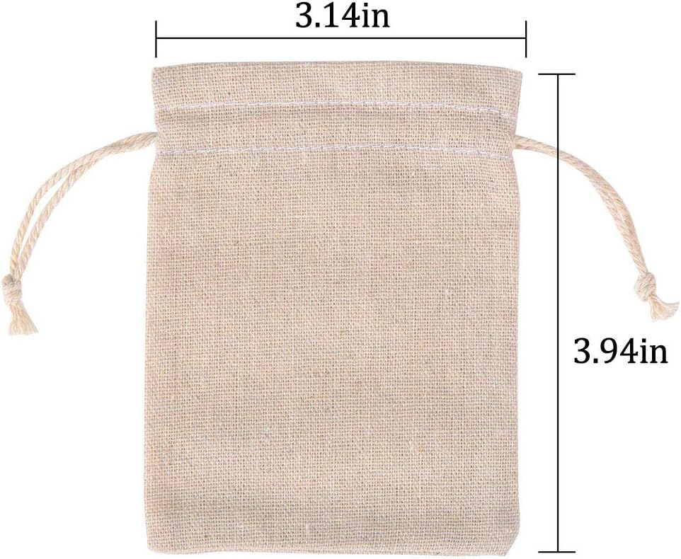 SIMUER PGWY Cotton Bag, Acrylic, 10 x 8 cm white cotton bag, 1 count (Pack of 50) - Image 3