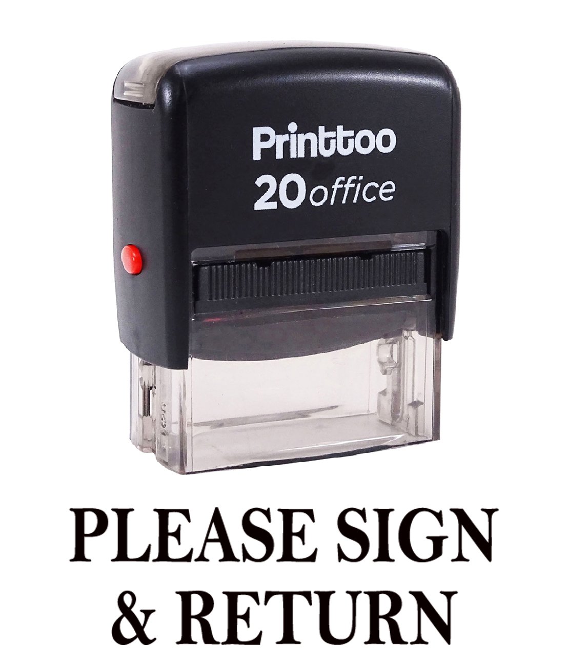 Printtoo Please Sign & Return Self Inking Rubber Stamp Office Stationary Custom Stamp-Black