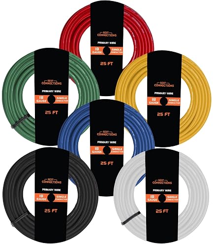 Audiopipe 18 Gauge Car Audio Primary Wire - 2 Rolls (500ft Each, 1000ft Total)