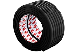 CUTE CUTE JUMP Soft Wide Edge Protector for Baby with 3M Strong Adhesive Double Sided pre-Taped,(12.5ft, Black) Baby proofing