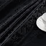 Cobedzy Black Satin Fabric by The Yard - 1 Yard 60