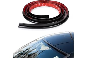 True Line Automotive Windshield Rain Gutter - RV Rain Gutter with Strong 3M Adhesive Patch for Easy and Strong Installation - Flexible and Durable RV Drip Rails - 0.875" Wide, 6 Ft Long