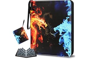 OTHRAN Card Binder for Pokemon 900 Pockets, Trading Card Binder 9-Pocket Sports Card Binder Card Holder Binder Fits 900 Cards with 50 Removable Sleeves for Boys and Girls Organized