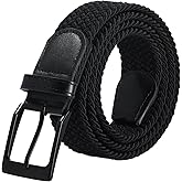 AWAYTR Braided Elastic Belt for Women - Men and Women Woven Stretch Golf Belts for Jeans Pants