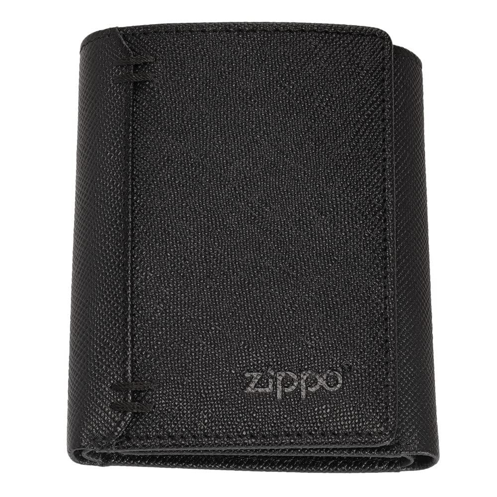 Zippo - Purse/Wallet for Women and Men, Saffiano Leather, Black, with RFID Protection, Con Compartment, Ideal for Cards and Notes — image 1