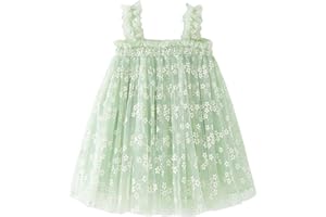 AGQT Baby Girls Daisy Tutu Dress Sleeveless Tulle Dresses Size 9M-4T