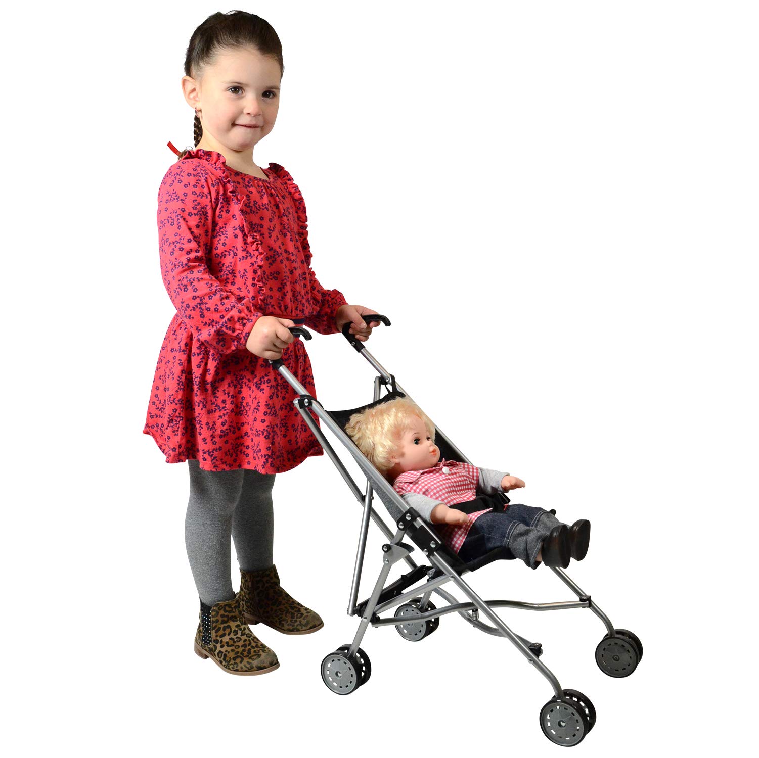 My First Umbrella Doll Stroller in Denim for Toddler