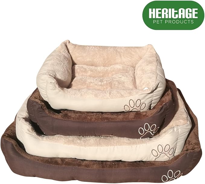 Heritage Deluxe Panier pour chien doux et lavable avec doublure en