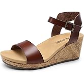 DREAM PAIRS Women's Open Toe Buckle Ankle Strap Platform Wedge Sandals for Women Summer Dressy Shoes | Women, Wedge, Platform, Open Toe, Ankle Strap, Buckle