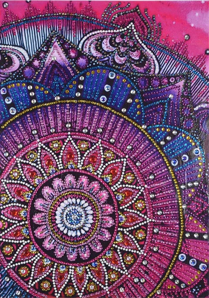 ABEUTY Diamond Painting DIY 5D Special Shape Rhinestones, Red Persian Flowers, Partial Drill Crystal Diamond Art Kits