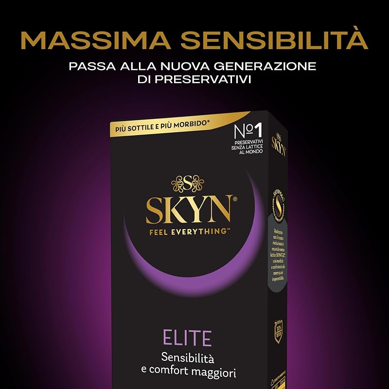 Elite - Preservativi Senza Lattice in Poliisoprene - Ultramorbidi e Ultrasottili, 22 Pezzi