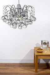 Klass Home Crystal Faceted Oriel Ceiling Light Shade Chrome Finish view 9
