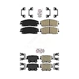 AmeriBRAKES Front Rear Ceramic Disc Brake Pads Kit