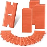 WORKPRO 200 Pack Plastic Razor Blades, Double Edge Scraper Refills | Surface-Safe Cleaning, Easy Replacement, Fits Most Scraper Handles, Removes Stickers, Glue &amp; Paint from Glass, Tile &amp; More