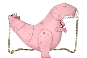 Ondeam Dinosaur Shoulder Purses,PU Stegosaurus CrossBody Bag for Girl Women