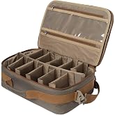Ussuris Fly Fishing Reel Case | Adjustable Dividers, Holds 10 Fly Reels, Dual Carrying Options,Shockproof Protection