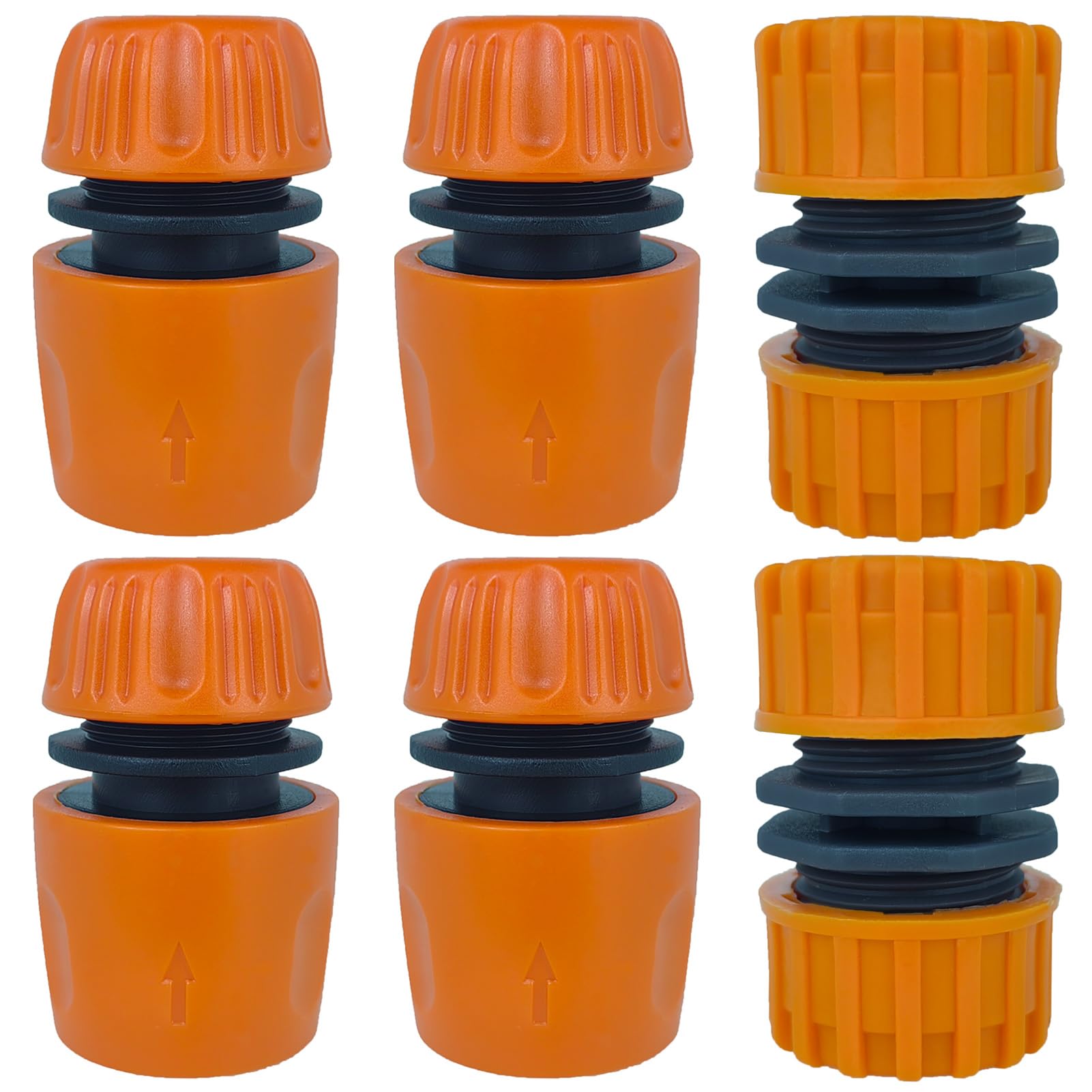 YUANBAO 1/2 Inch Garden Hose End Quick Connectors + Repair Connectors, Pipe Watering Fittings
