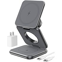 Foldable Magnetic Wireless Charger, KU XIU X40 Aluminum Alloy 3 in