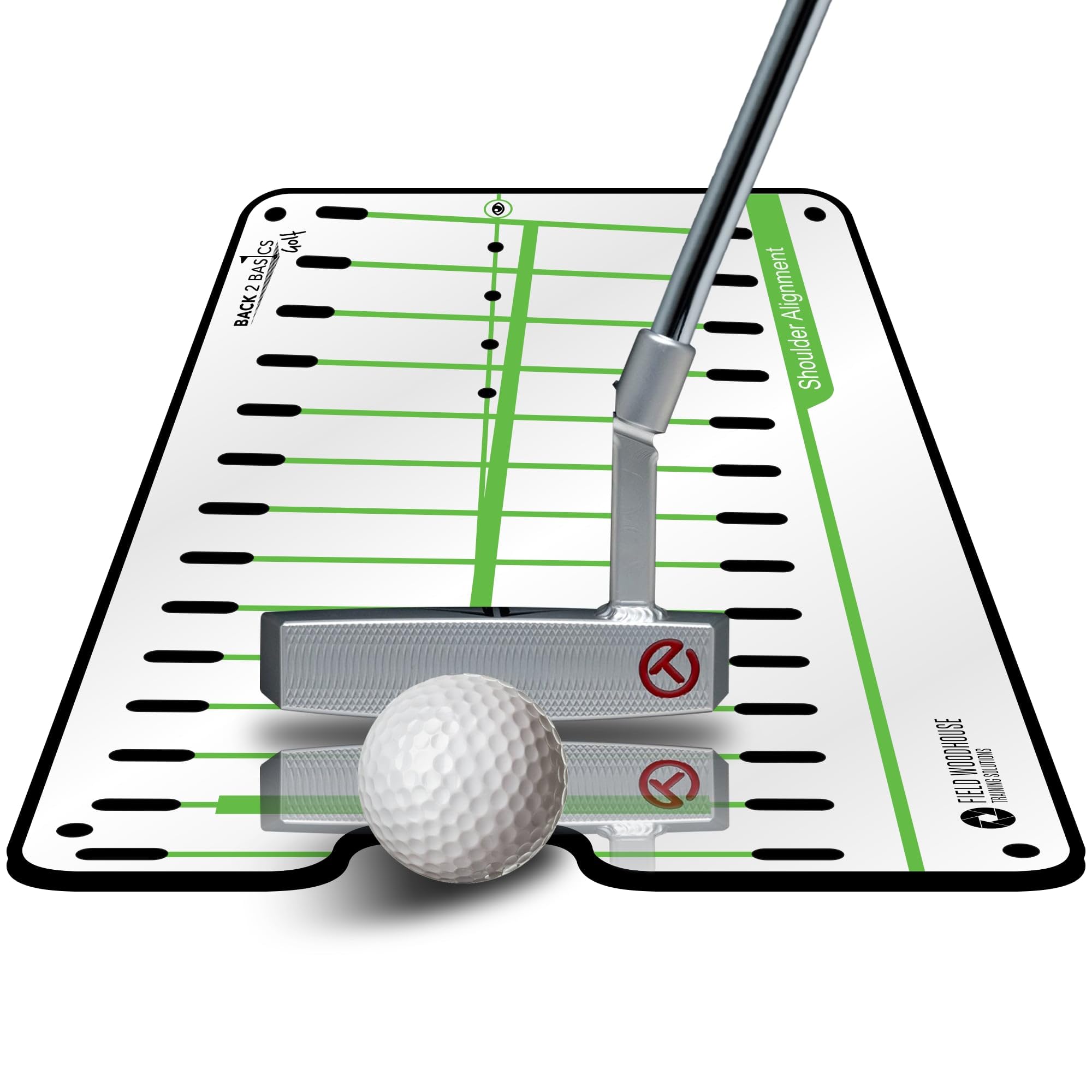 Back 2 Basic Golf Pro Path Golf Putting Mirror - Portable Putting Mirror Training Aid for Golf - Perfect Swing Alignment Mirror - Enhance Indoor/Outdoor Golf Practice