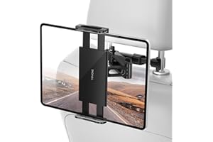 Car Headrest Tablet Mount Holder - Tryone Stretchable Backseat Tablets Stand for Kids Compatible with iPad Air Mini/Cell Phon