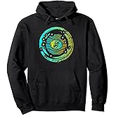 Pisces Zodiac Horoscope Sign with Stars and Galaxy Pullover Hoodie