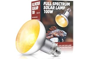 DXOPHIEX 100W Reptile Heat Lamp Bulb Full Spectrum UVA UVB, Sun Lamp Basking Light for Bearded Dragon, Mercury Vapor Bulb for Reptiles and Amphibians