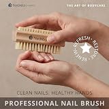 Hydrea London Nail Brush Double-Sided Natural Cactus Bristles Vegan view 2