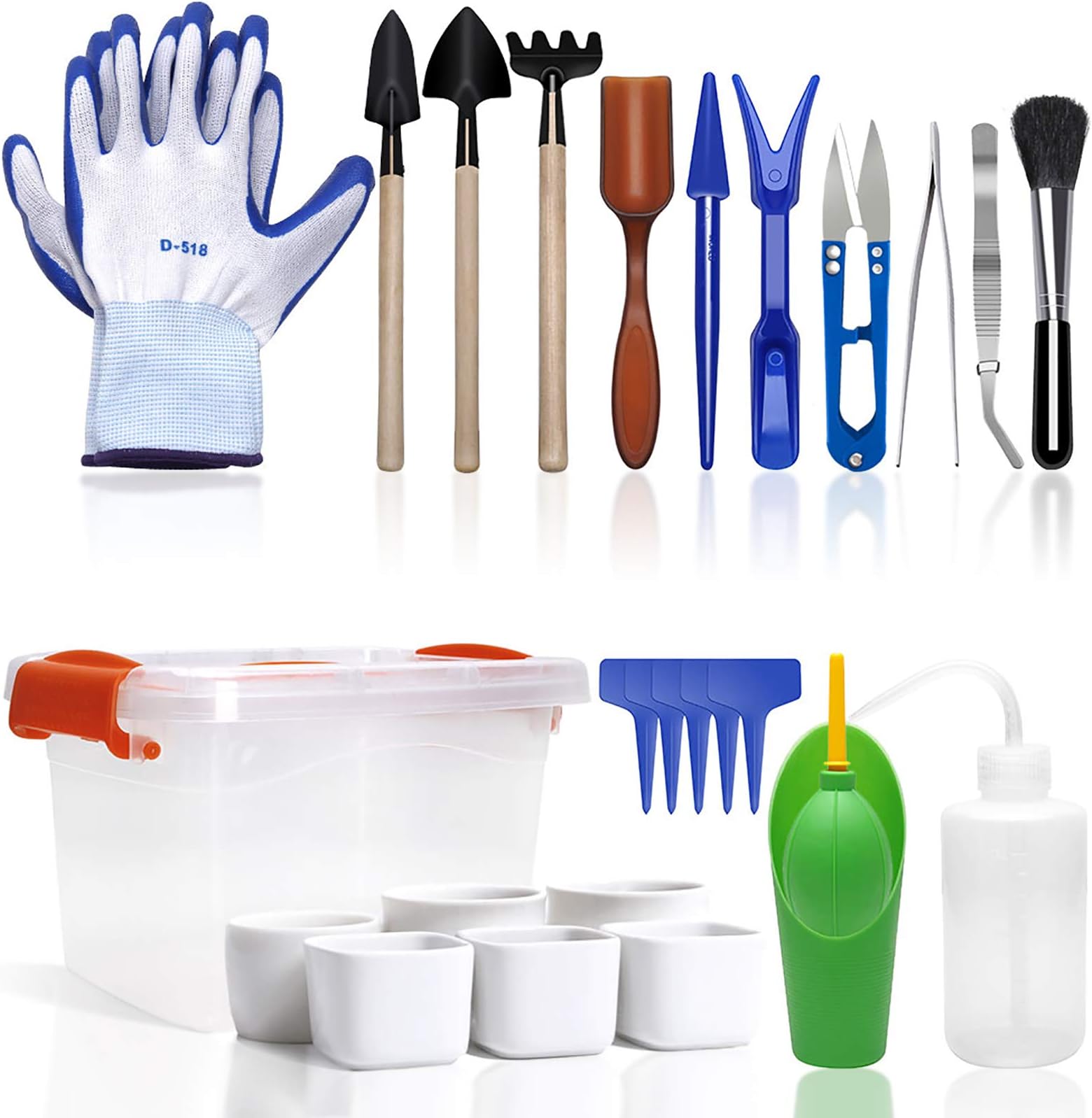 godehone Succulent Tools, Mini Garden Tool Set, Transplanting Tools Set, Succulent Care kit for Succulent Miniature Gardening Plant, 41 Pcs