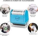 Miseyo Wide Identity Theft Protection Roller Stamp Set Blue (3 Refill Ink) view 5