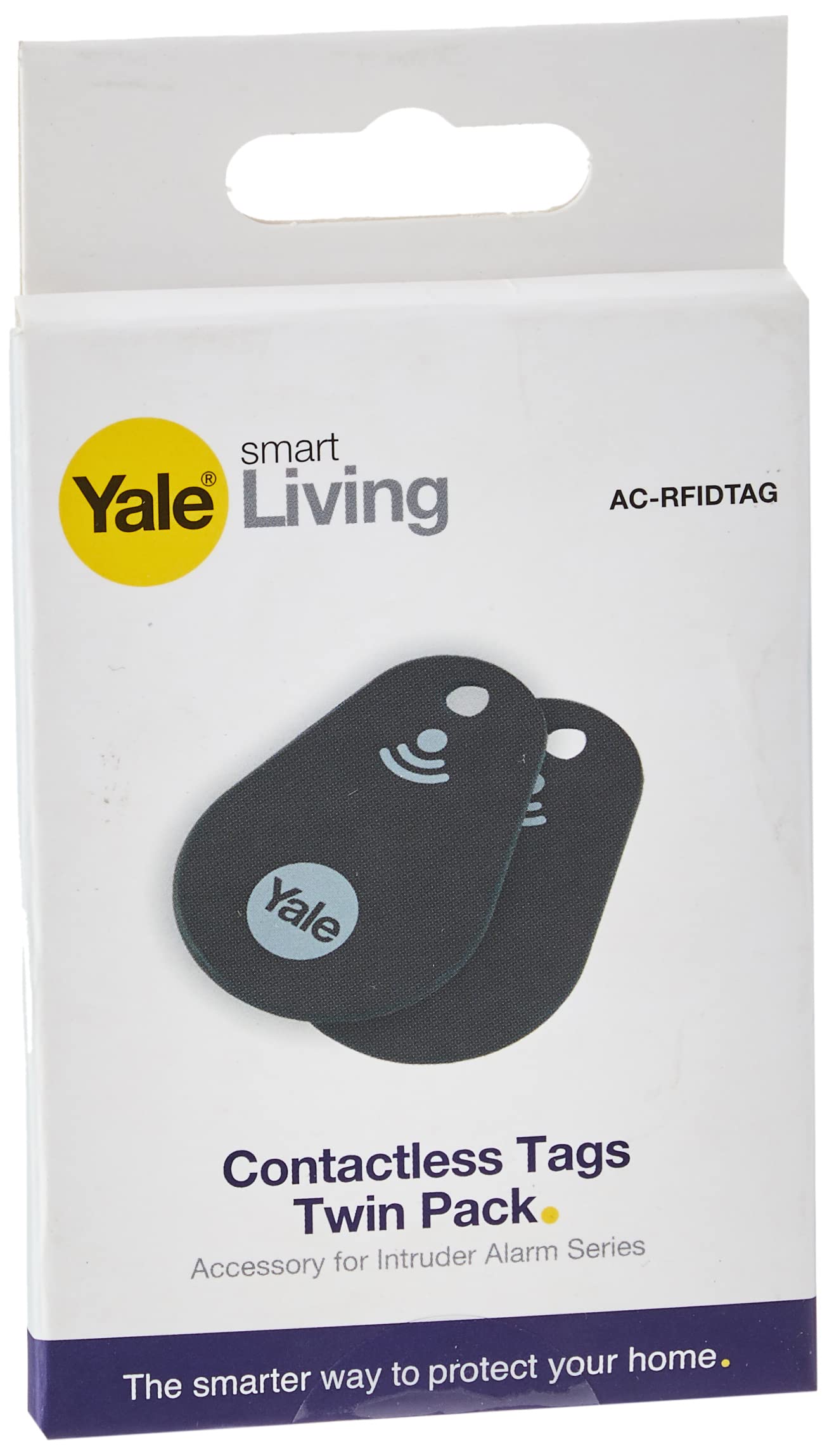 Yale AC-RFIDTAG Accessory RFID Contactless Tags, Black, Works with IA Intruder Alarms, for Disarming Alarm, Black