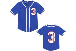 Icibgds Toddler Baby 3rd Birthday Boy Shirt Girls 4th Birthday Jersey Cute V-Neck Button Tees Birthday Gifts for Kids