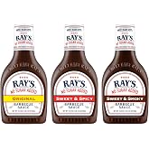 Sweet Baby Ray&rsquo;s Gourmet Barbecue Sauce Bundle 1 No Sugar Added Sweet &amp; Smoky, 1 No Sugar Added Original, 1 No Sugar Added Sweet &amp; Spicy. 3 CT (Variety Pack)