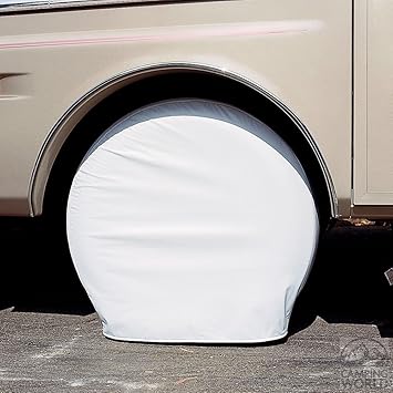 Amazon Com Adco Vinyl Tire Covers Tyre Guards 43 45 Diameter Tire Polar White Automotive